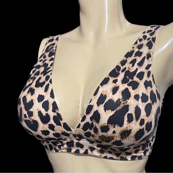 Victoria’s Secret Supersoft Unlined lounge Wireless bralette Bra animal print - Picture 1 of 4